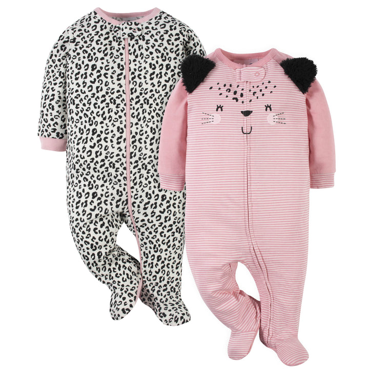 17-Piece Baby Girls Leopard Apparel & Blankets Set-Gerber Childrenswear