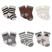 6-Pack Baby Boys Dino Wiggle-Proof™ Jersey Crew Socks-Gerber Childrenswear