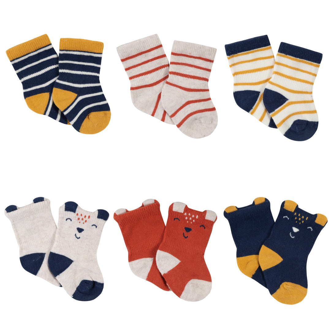 16-Piece Baby Boys Fox Gown, Mitten, Cap, & Sock Set