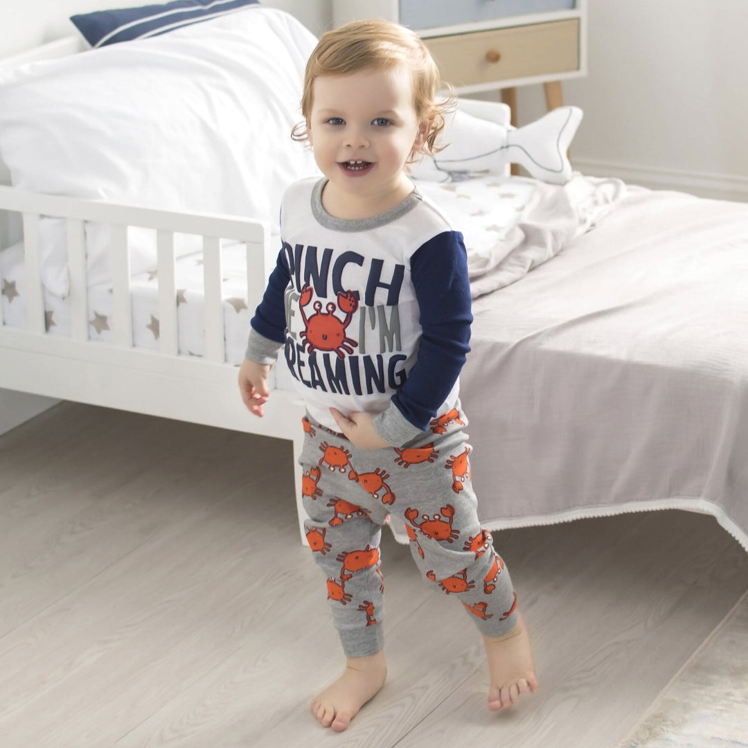 4-Piece Boys Crab Snug Fit Cotton Pajamas-Gerber Childrenswear