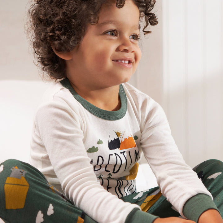 4-Piece Infant & Toddler Boys Camping Snug Fit Cotton Pajamas