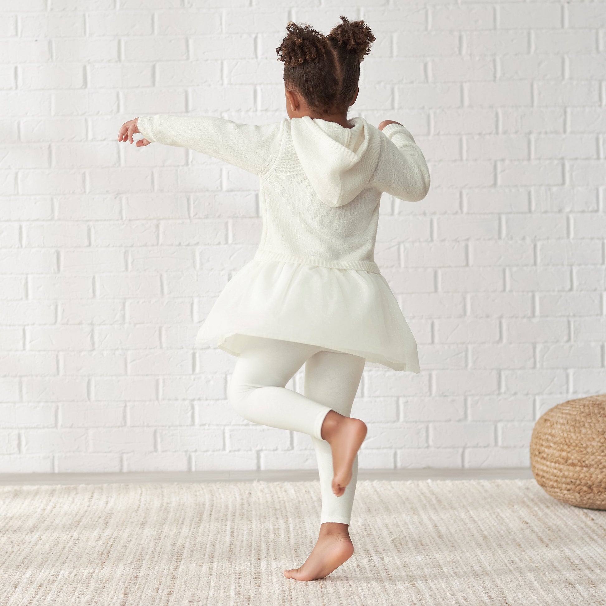 Infant & Toddler Girls White Sweater Dress With Tulle Skirt-Gerber Childrenswear