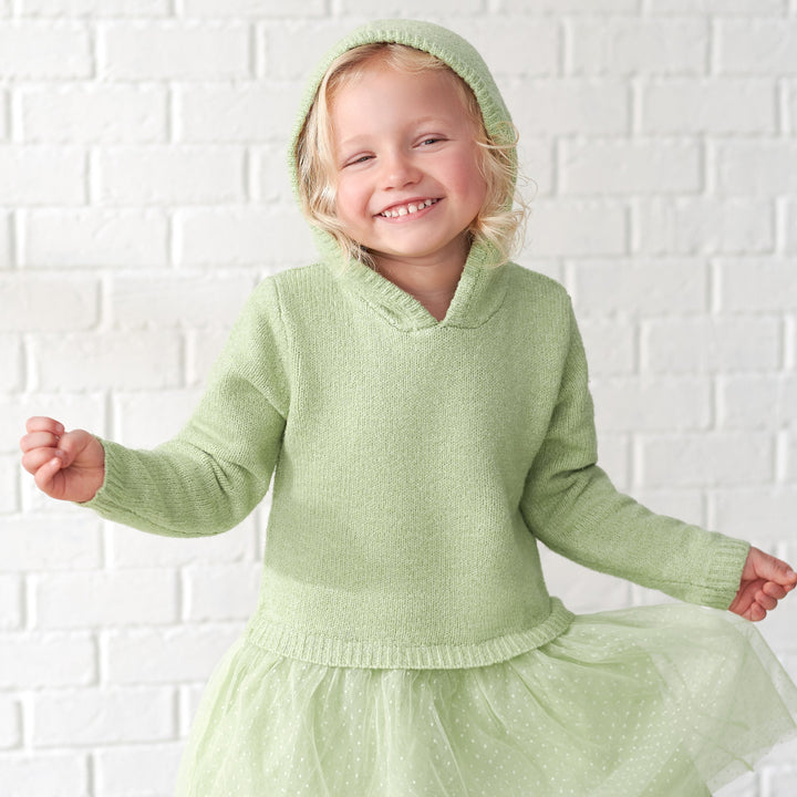 Infant & Toddler Girls Green Sweater Dress With Tulle Skirt-Gerber Childrenswear