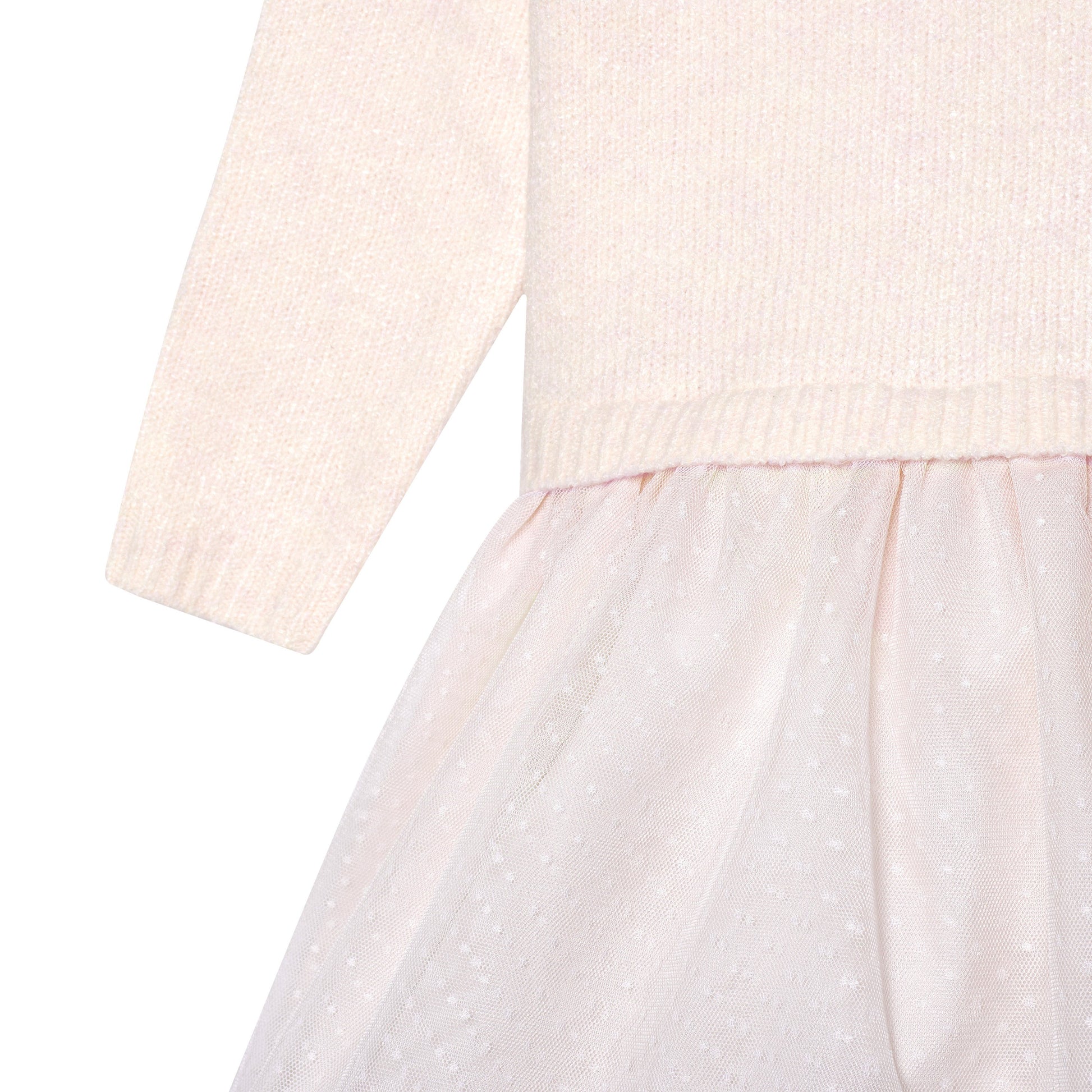 Infant & Toddler Girls Light Pink Sweater Dress With Tulle Skirt-Gerber Childrenswear