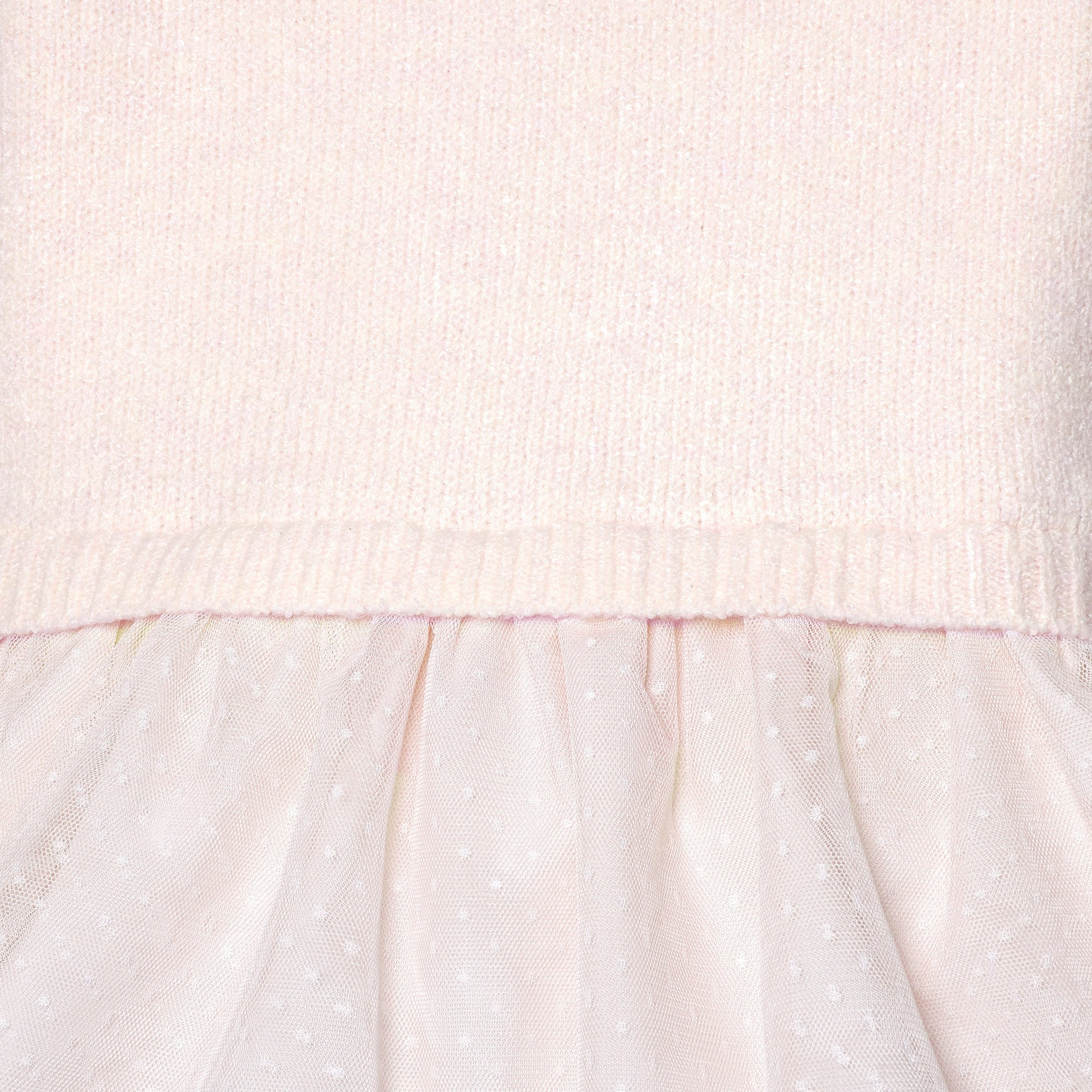 Infant & Toddler Girls Light Pink Sweater Dress With Tulle Skirt-Gerber Childrenswear
