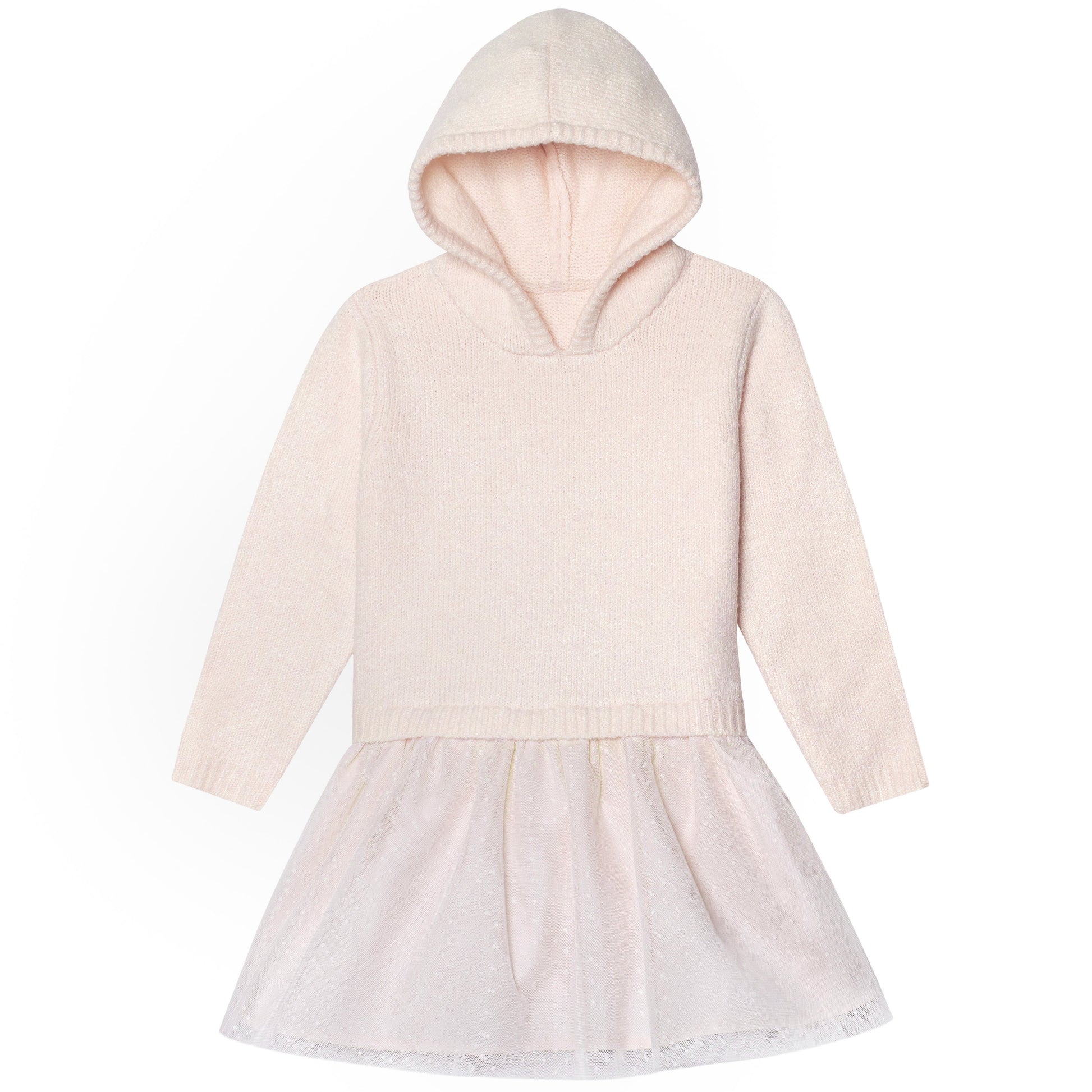 Infant & Toddler Girls Light Pink Sweater Dress With Tulle Skirt-Gerber Childrenswear