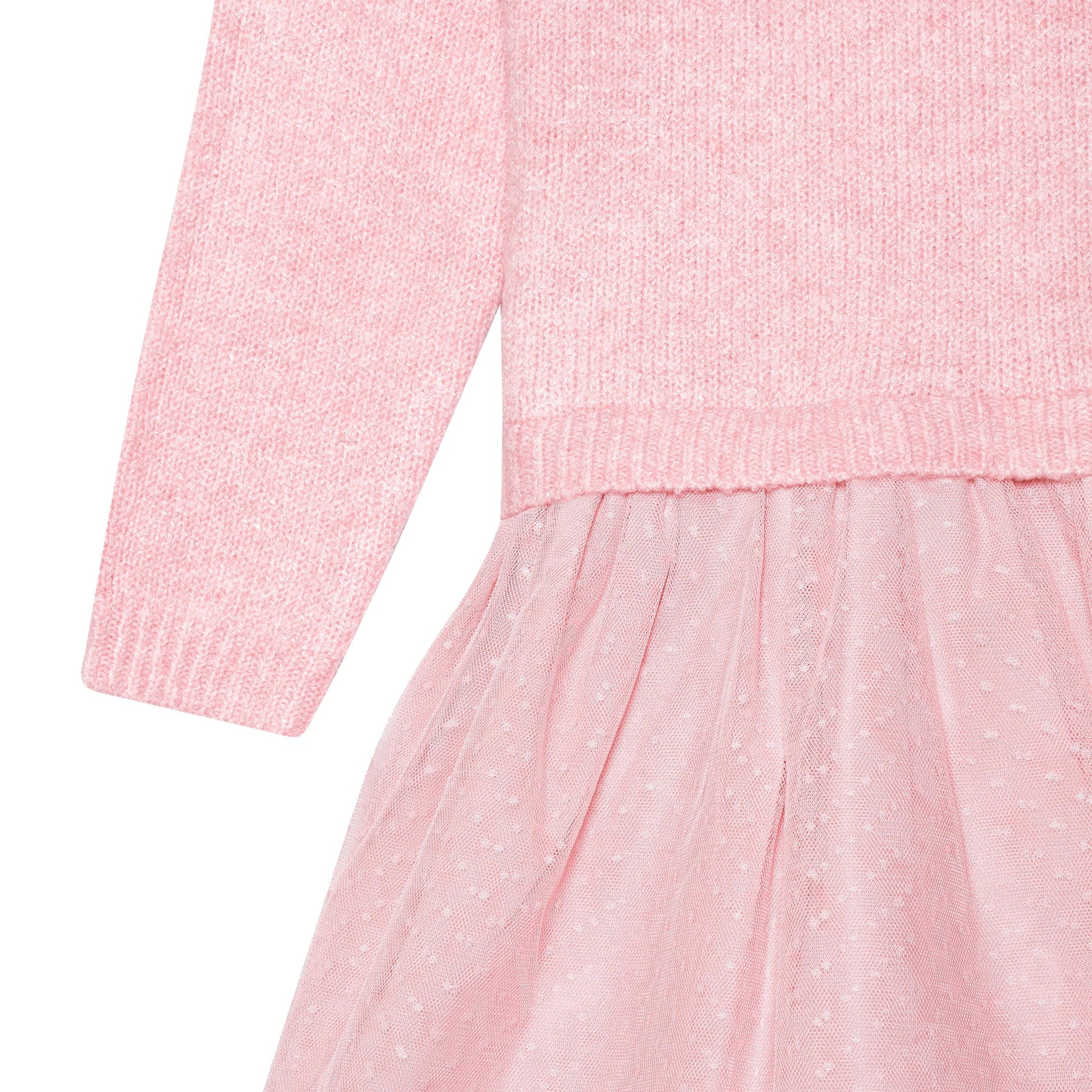 Infant & Toddler Girls Pink Sweater Dress With Tulle Skirt-Gerber Childrenswear