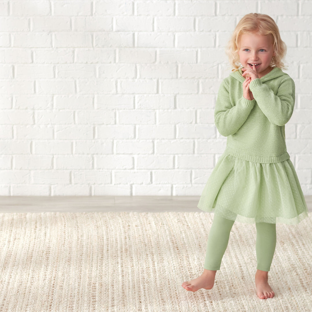 Infant & Toddler Girls Green Leggings-Gerber Childrenswear