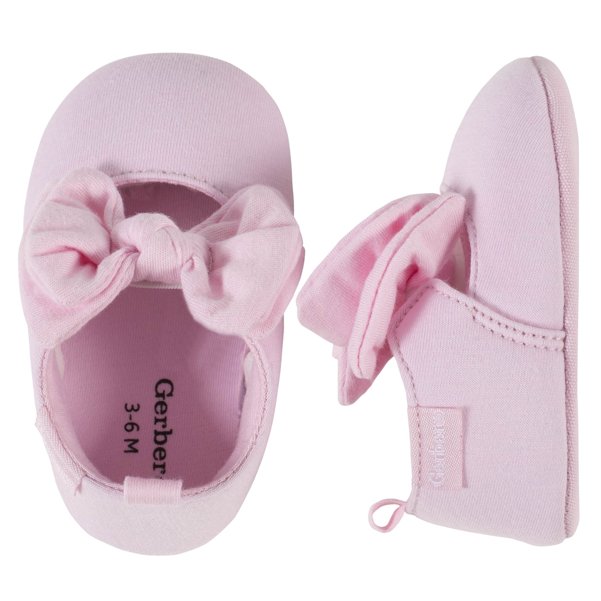 Baby Girls Pink Slipper Shoes-Gerber Childrenswear