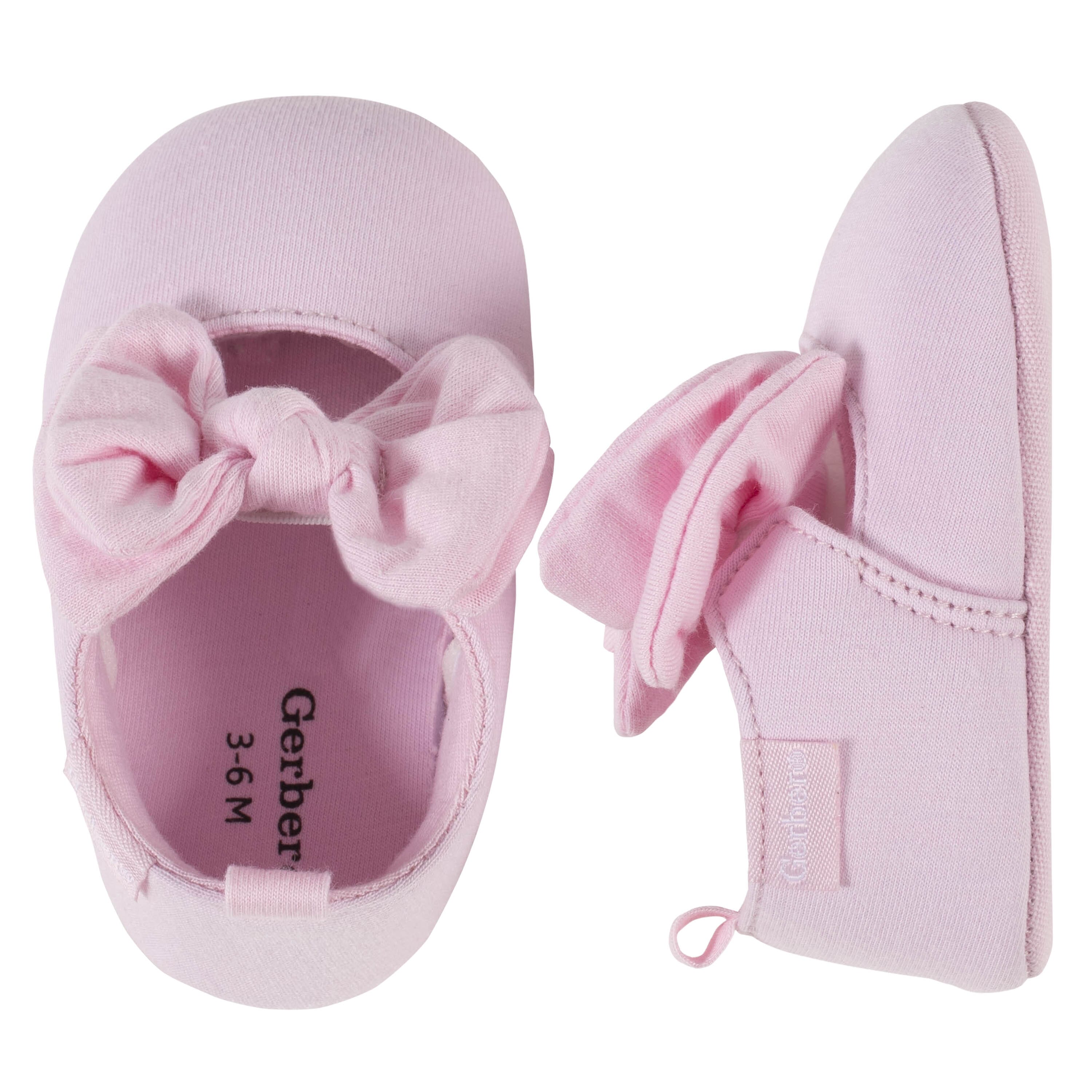 Baby Girls Pink Slipper Shoes-Gerber Childrenswear