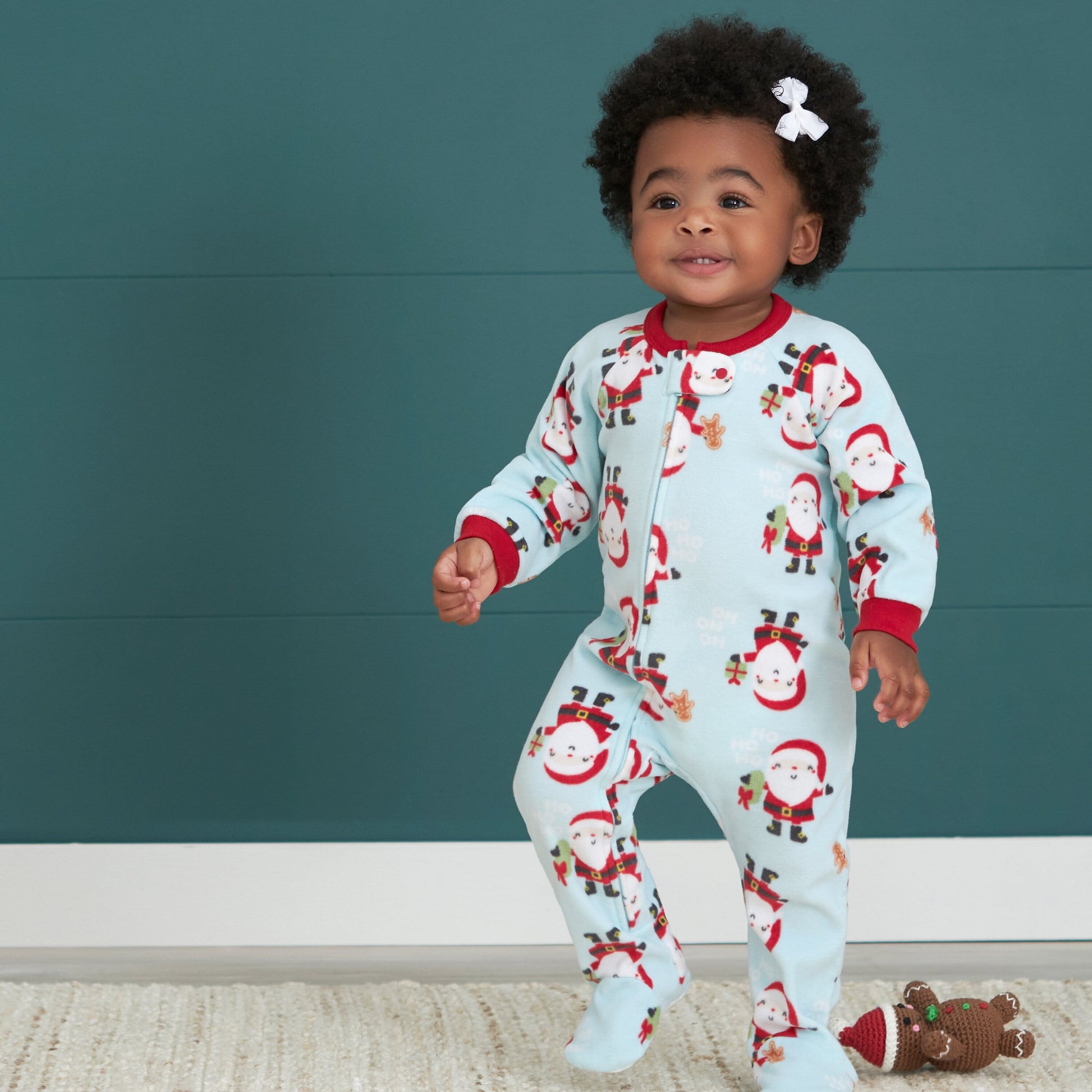 2-Pack Baby & Toddler Neutral Santa Fleece Pajamas-Gerber Childrenswear