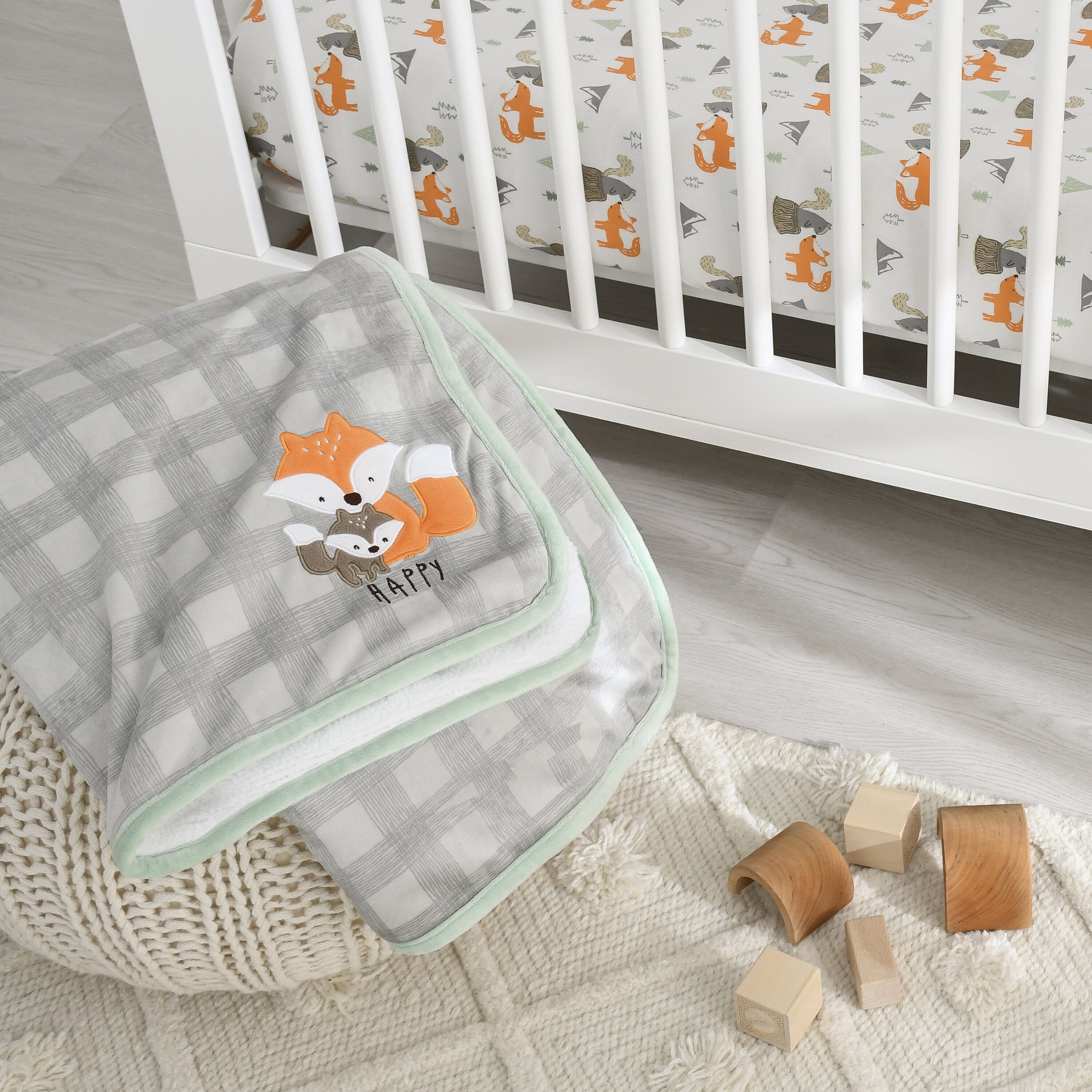 Boys Woodland Fitted Crib Sheet-Gerber Childrenswear