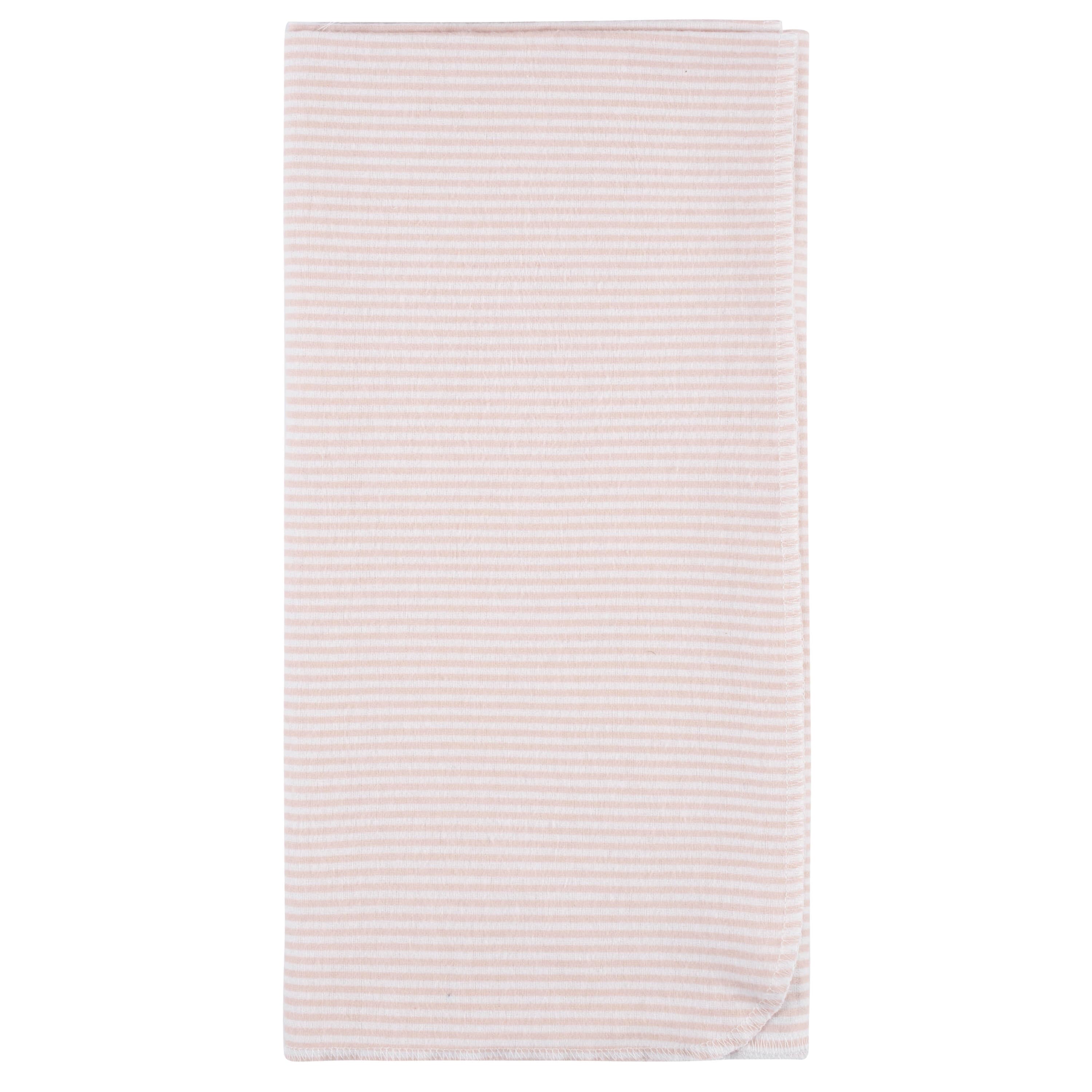5-Pack Baby Girls Pink Safari Flannel Receiving Blankets-Gerber Childrenswear