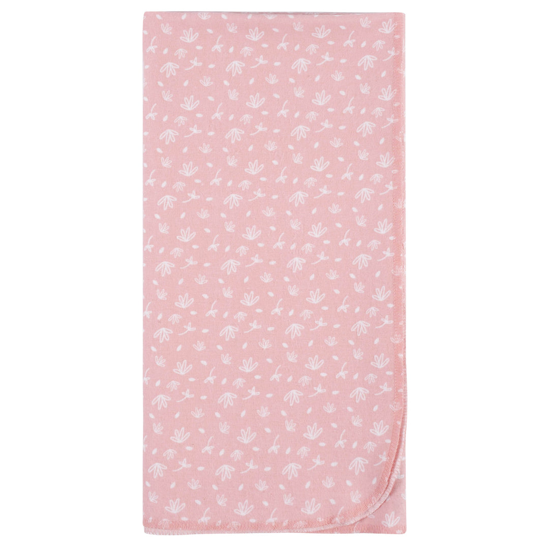 5-Pack Baby Girls Pink Safari Flannel Receiving Blankets-Gerber Childrenswear