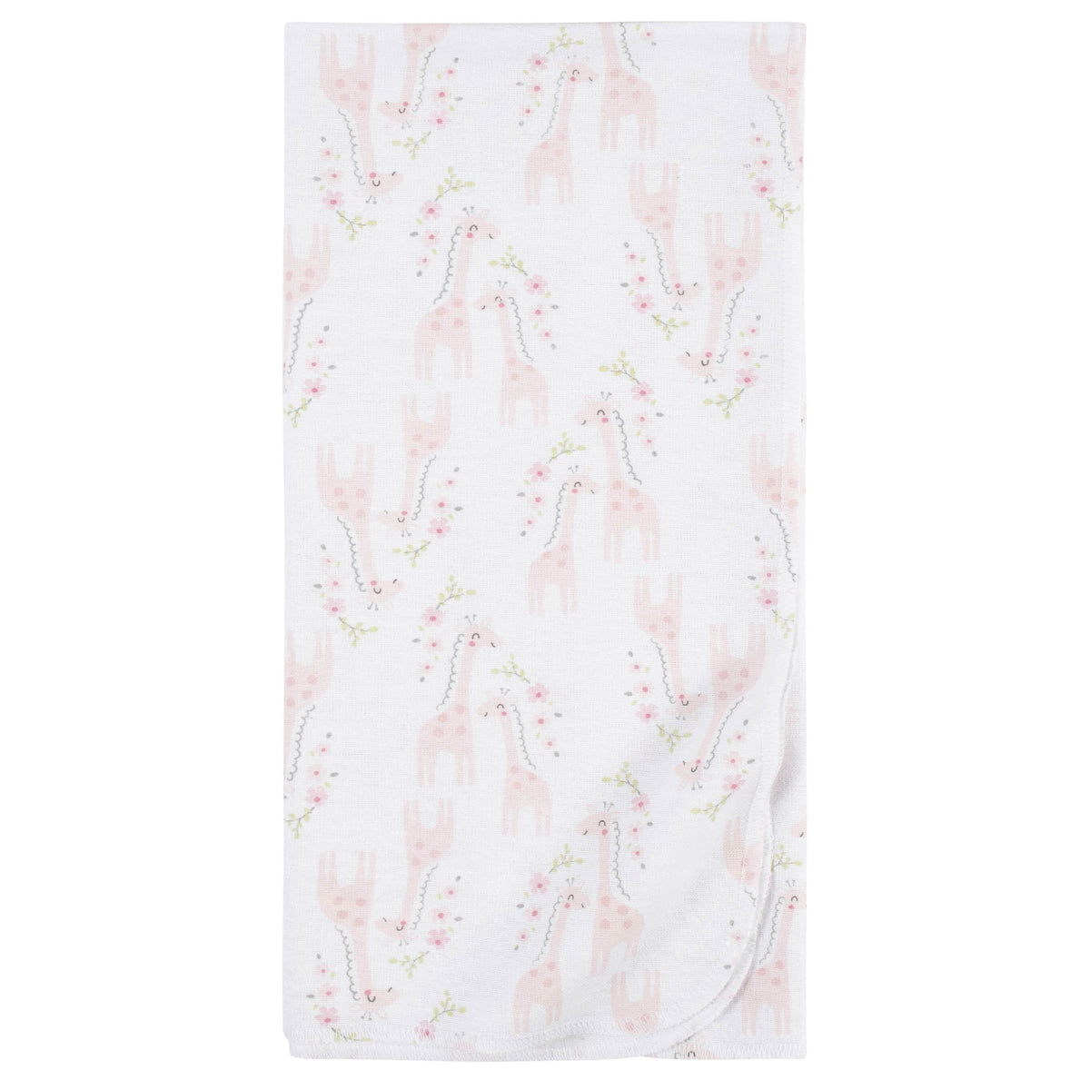 5-Pack Baby Girls Mommy & Me Giraffe Flannel Receiving Blankets-Gerber Childrenswear
