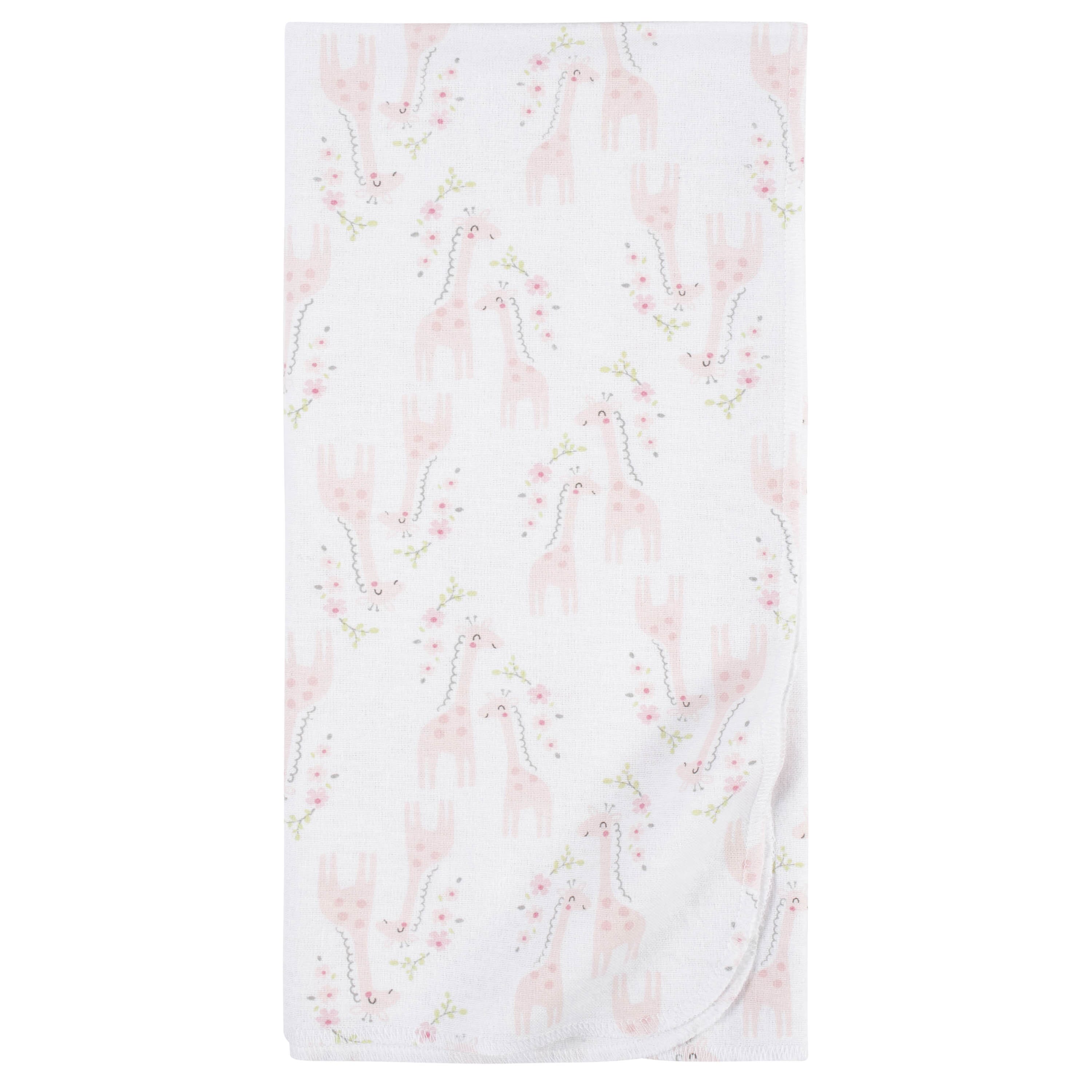 5-Pack Baby Girls Mommy & Me Giraffe Flannel Receiving Blankets-Gerber Childrenswear