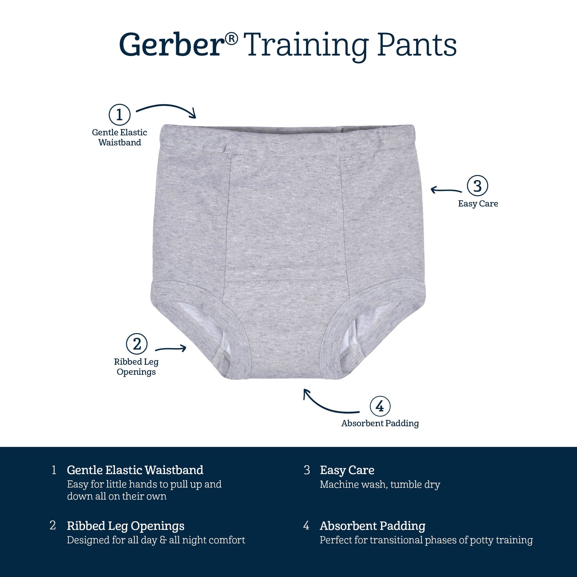 4-Pack Toddler Girls Lemons & Peaches Training Pants