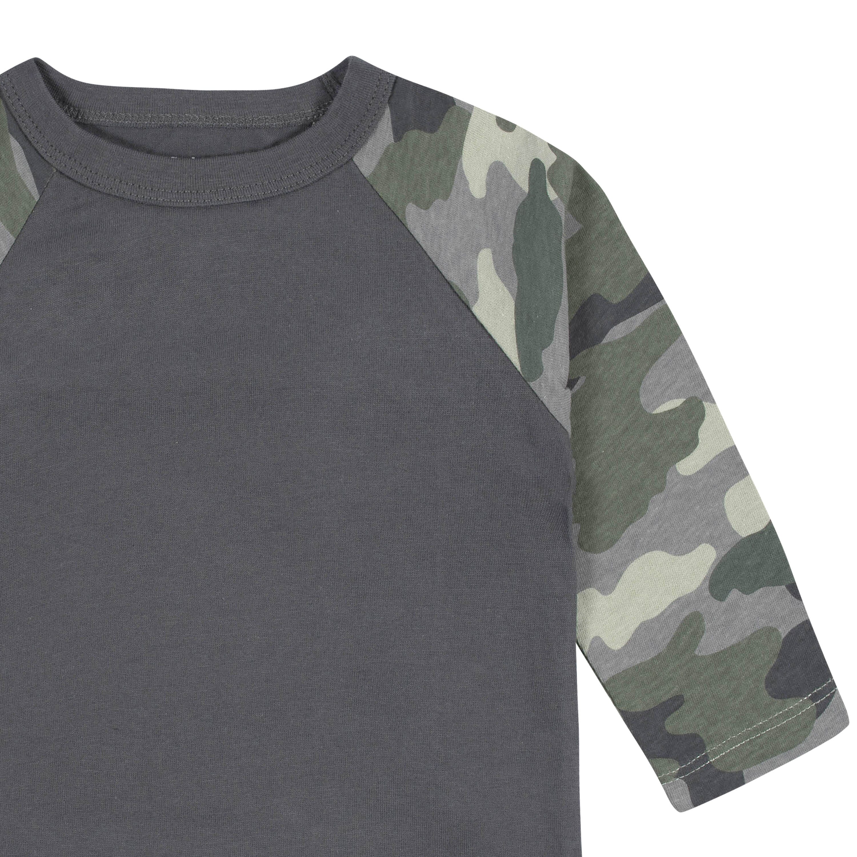 3-Pack Baby & Toddler Boys Color Me Camo Long Sleeve Baseball Tees-Gerber Childrenswear