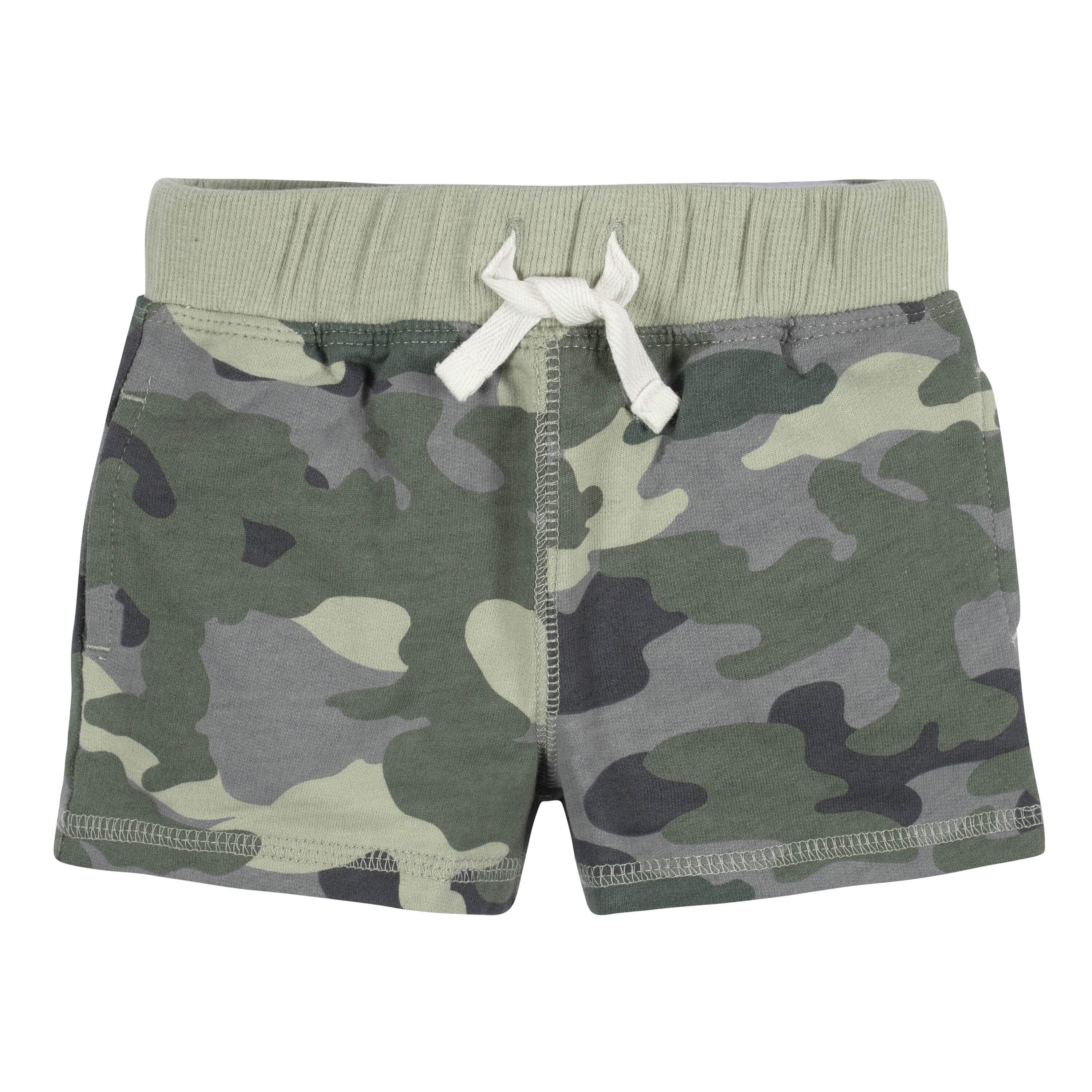 3-Pack Baby & Toddler Boys Color Me Camo Pull-On Knit Shorts-Gerber Childrenswear