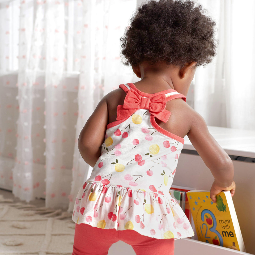 2-Piece Baby Girls Cherry Kisses Sleeveless Tunic & Legging Set-Gerber Childrenswear