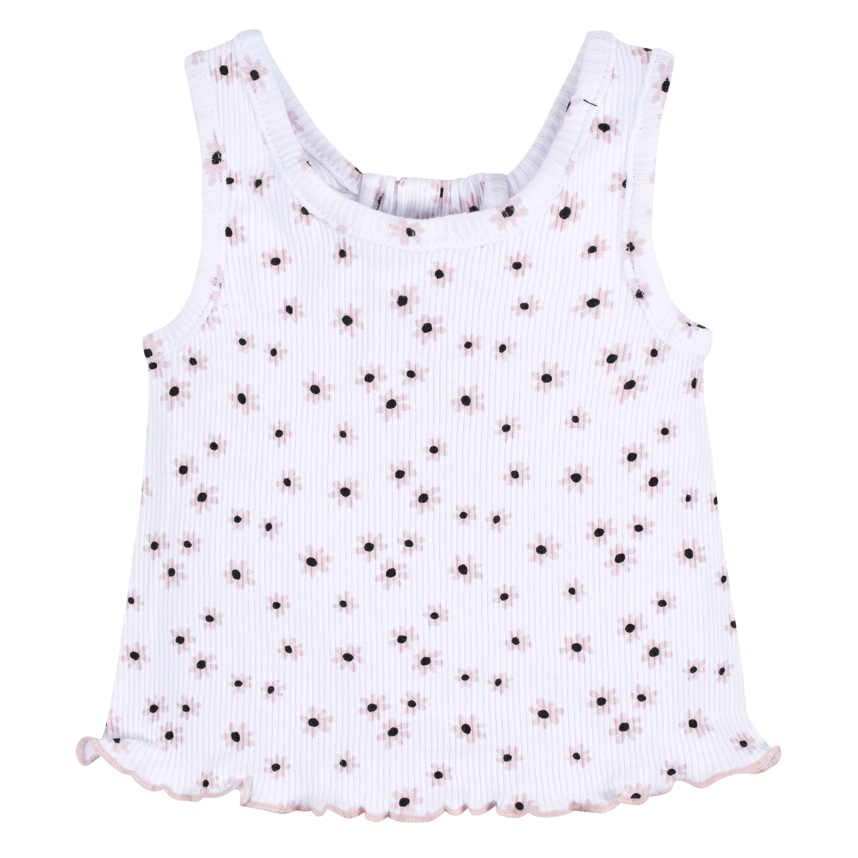 3-Pack Baby & Toddler Girls Sweet Florals Racer Back Tank Tops-Gerber Childrenswear