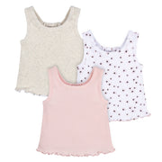 3-Pack Baby & Toddler Girls Sweet Florals Racer Back Tank Tops-Gerber Childrenswear