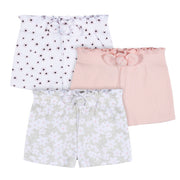 3-Pack Baby & Toddler Girls Sweet Florals Pull-On Knit Shorts-Gerber Childrenswear