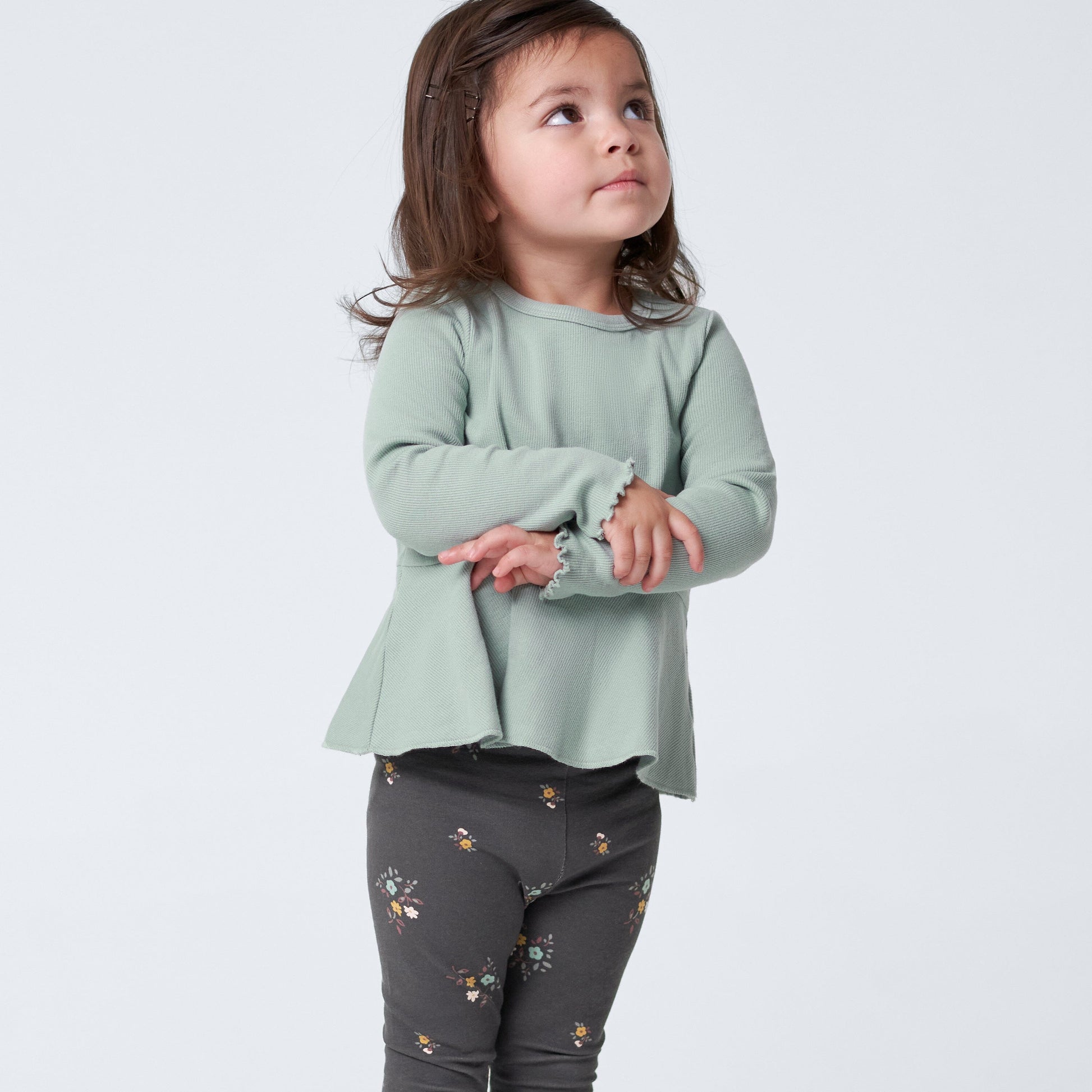 3-Pack Infant & Toddler Girls Mustard & Plum Floral Leggings