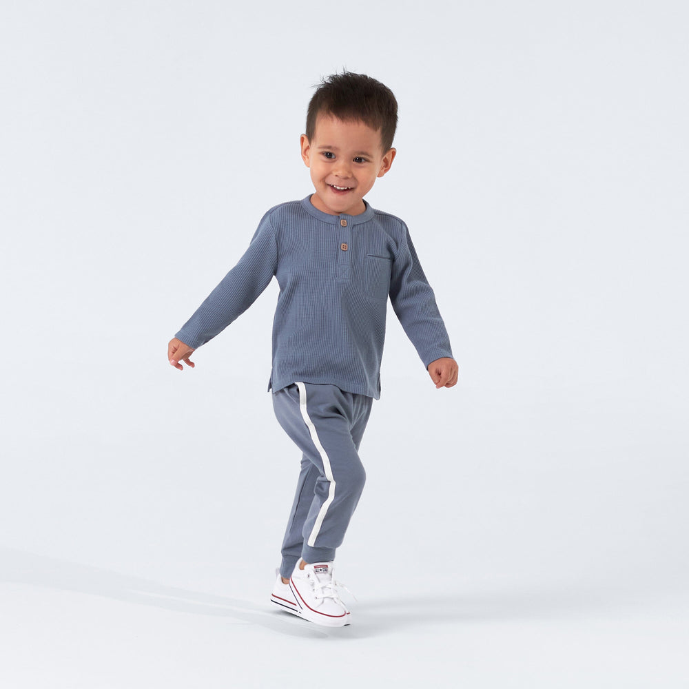 3-Pack Infant & Toddler Boys Dusty Blue & Navy Joggers