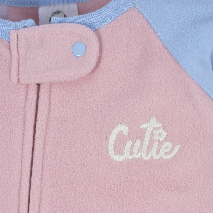 4-Pack Baby & Toddler Girls Tiger & Cutie Fleece Pajamas