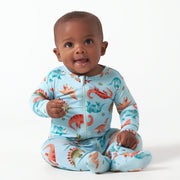 Baby & Toddler Dino Buttery-Soft Viscose Made from Eucalyptus Snug Fit Footed Pajamas