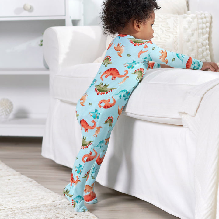 Baby & Toddler Snugosaurous Buttery-Soft Viscose Made from Eucalyptus Snug Fit Footed Pajamas