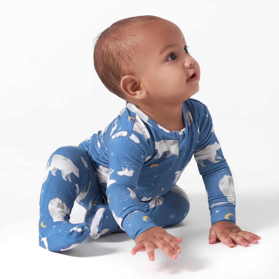 Baby & Toddler Polar Bear Buttery-Soft Viscose Made from Eucalyptus Snug Fit Footed Pajamas