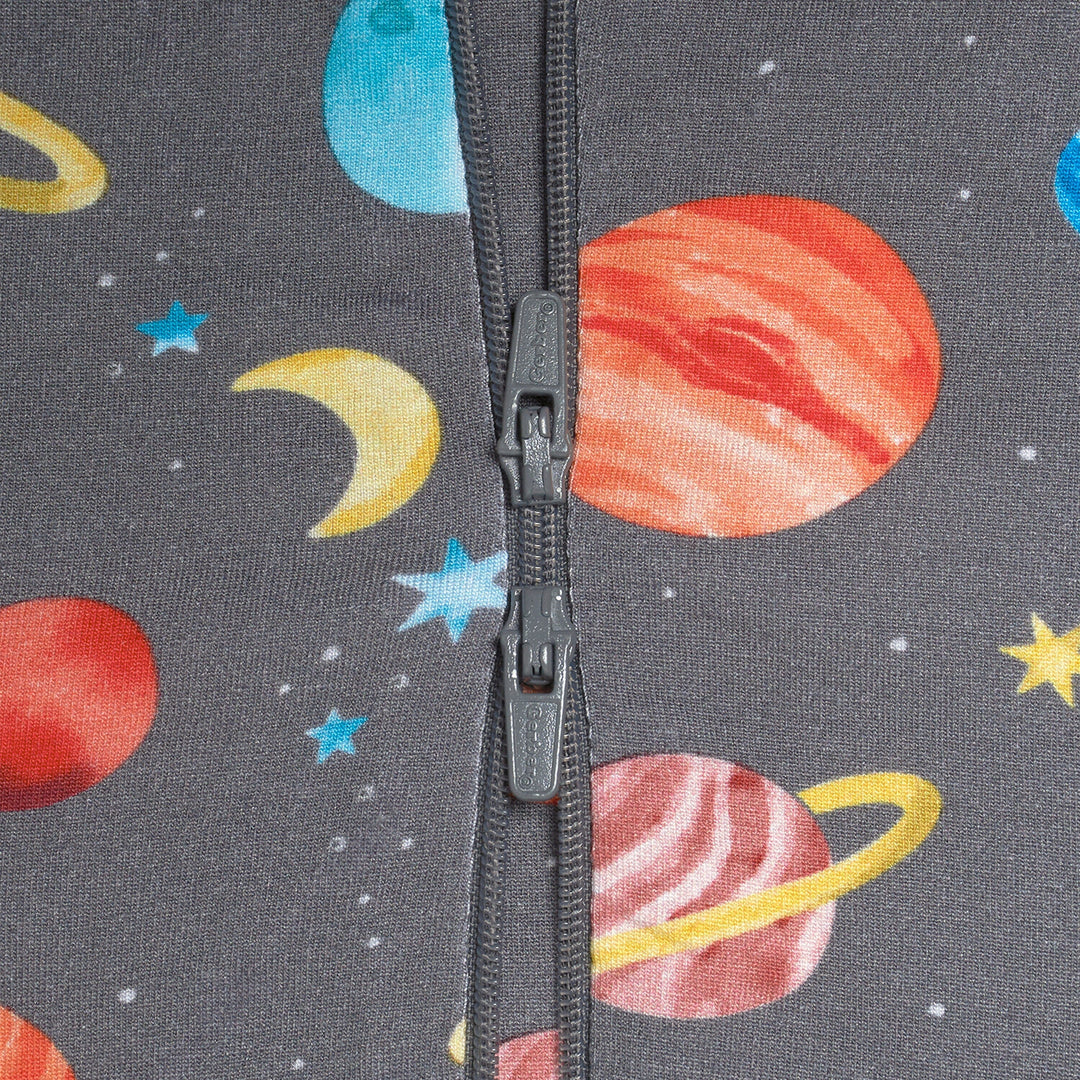 Baby & Toddler Outer Space Buttery Soft Viscose Made from Eucalyptus Snug Fit Footed Pajamas