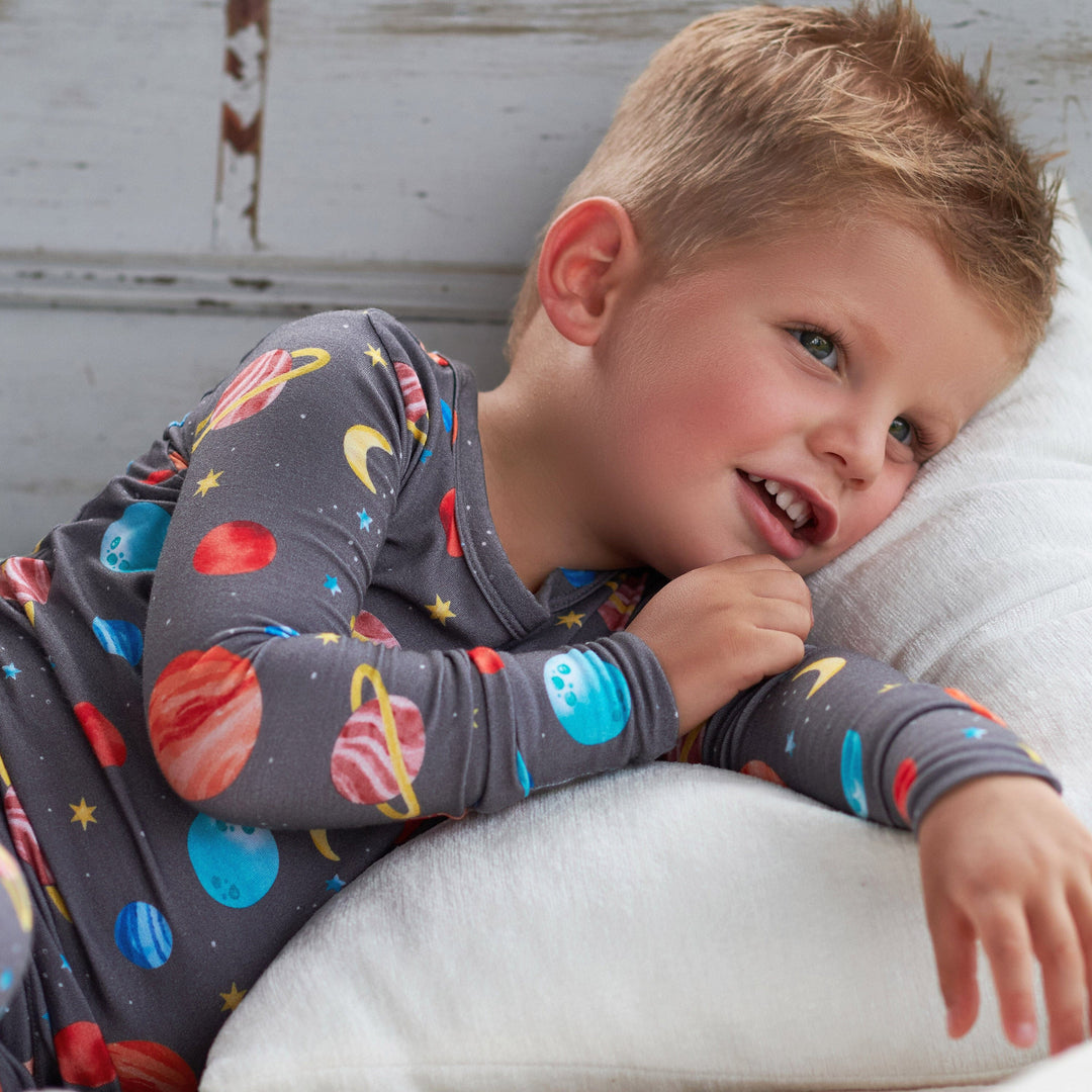 2-Piece Infant & Toddler Outer Space Buttery Soft Viscose Made from Eucalyptus Snug Fit Pajamas