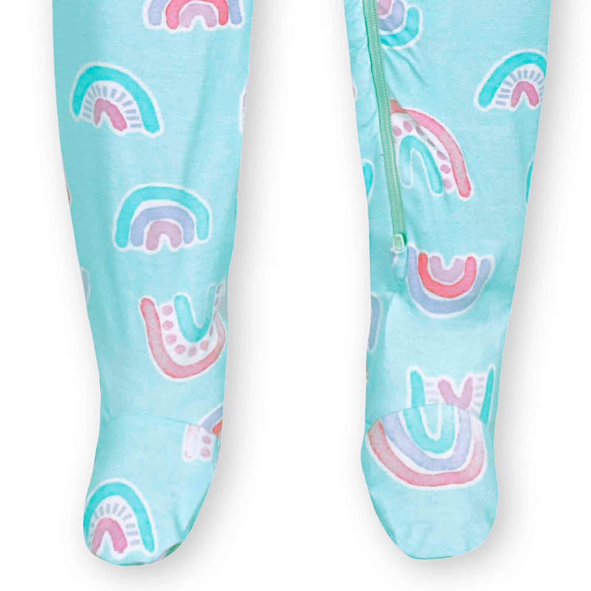 Baby & Toddler Rainbow Sky Buttery Soft Viscose Made from Eucalyptus Snug Fit Footed Pajamas