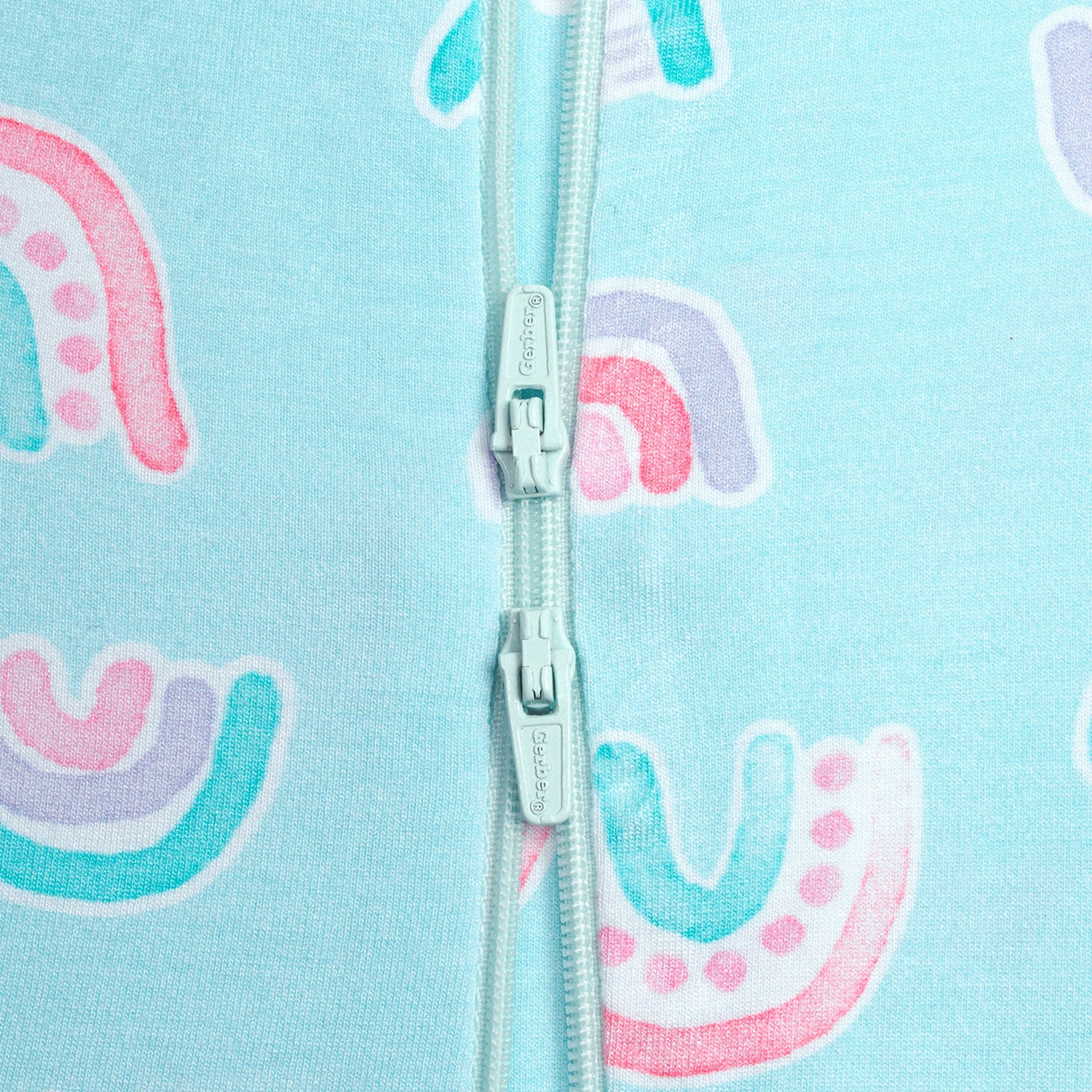 Baby & Toddler Rainbow Sky Buttery Soft Viscose Made from Eucalyptus Snug Fit Footed Pajamas