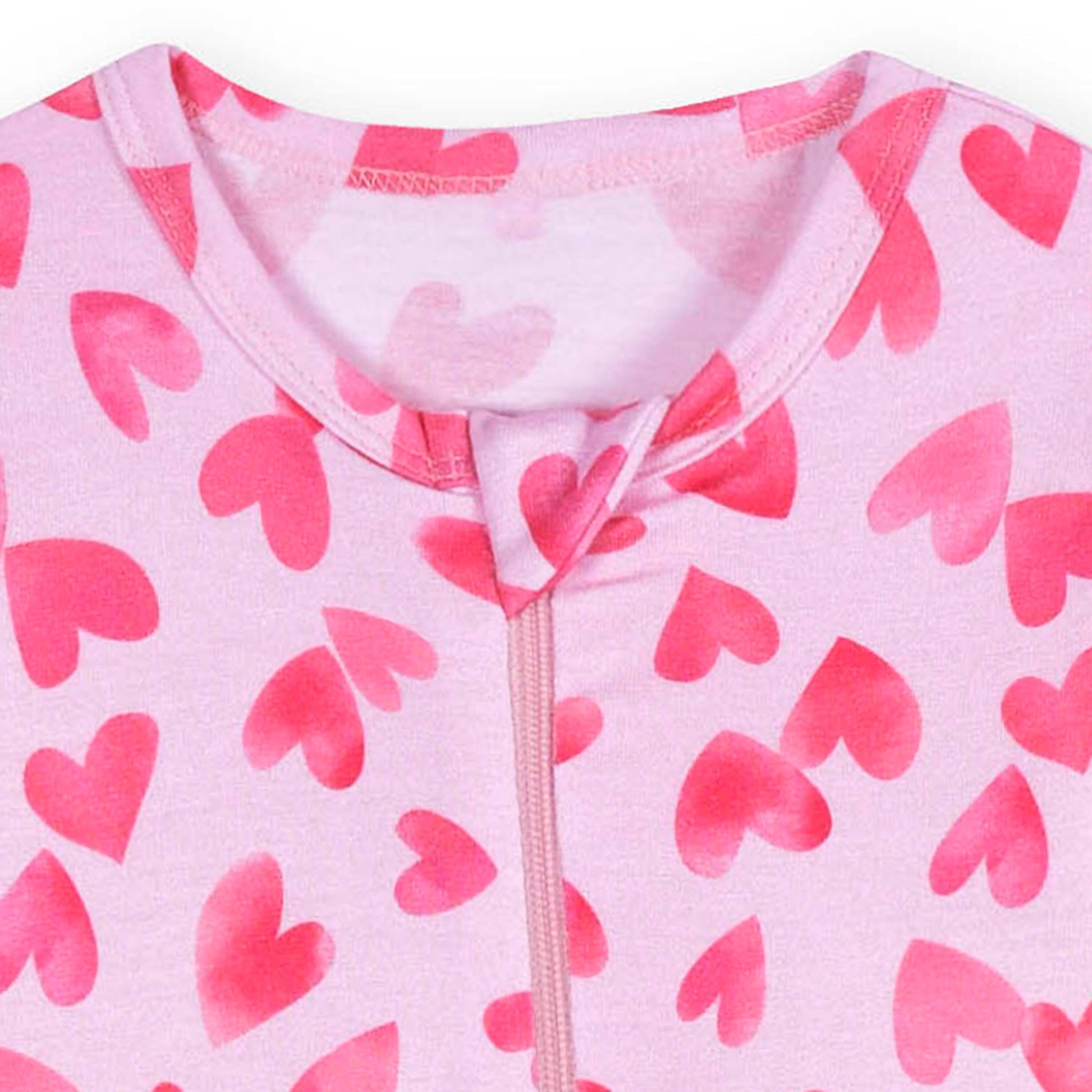 Baby & Toddler Girls Heartfelt Buttery-Soft Viscose Made from Eucalyptus Snug Fit Footed Pajamas