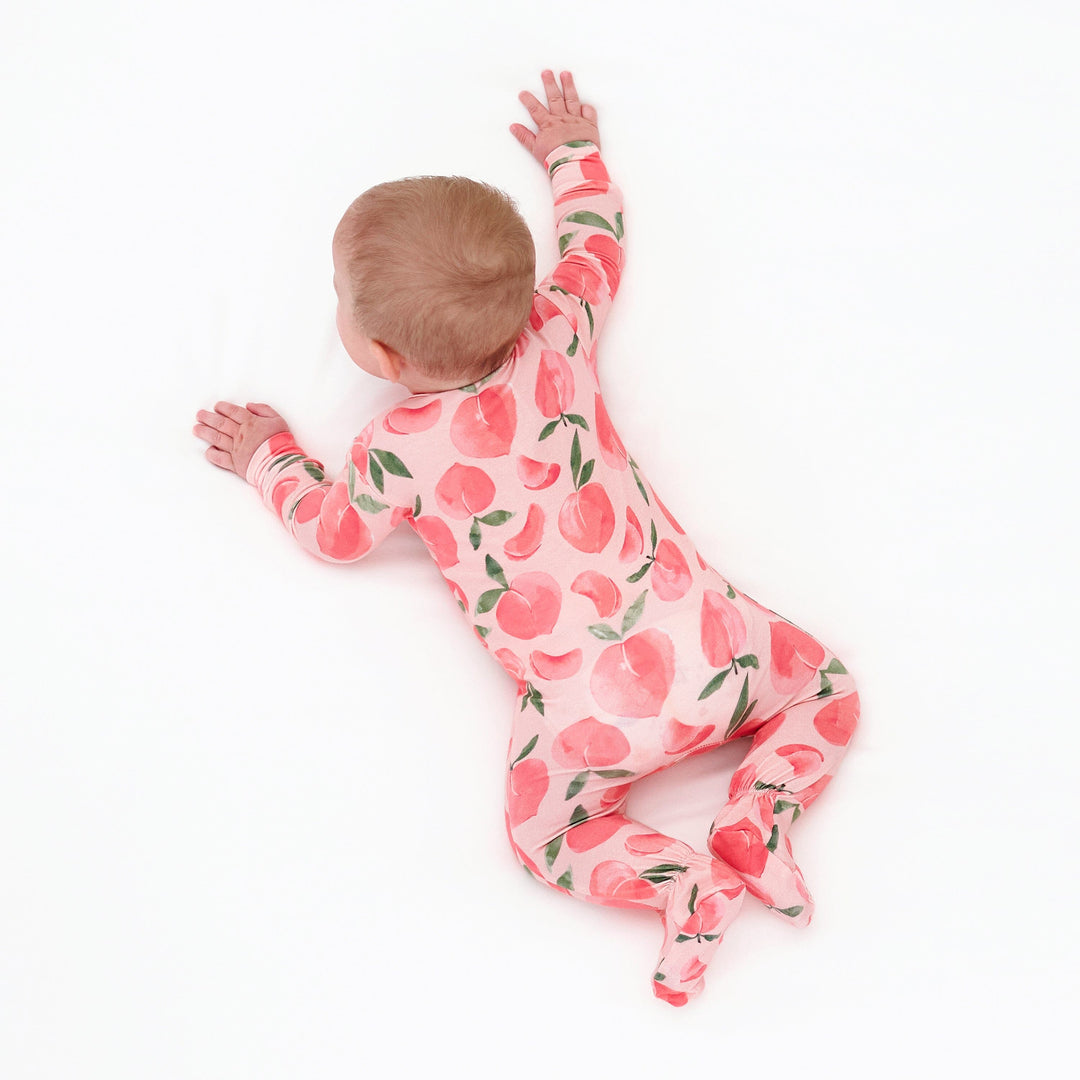 Baby & Toddler Girls Just Peachy Buttery Soft Viscose Made from Eucalyptus Snug Fit Footed Pajamas