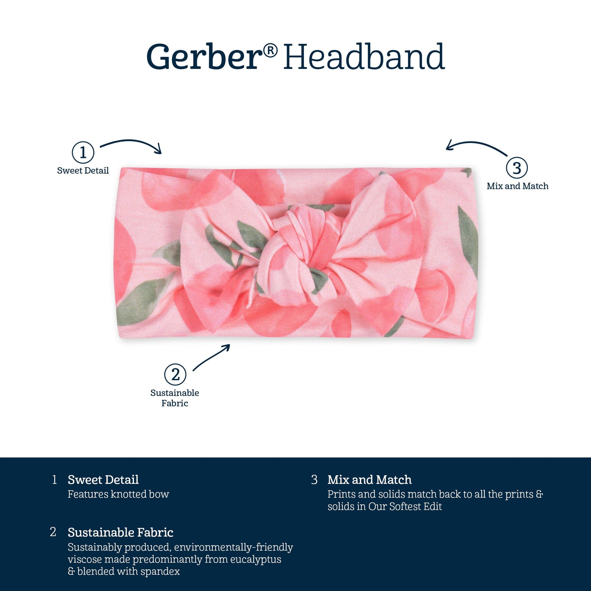 Girls Just Peachy Buttery-Soft Viscose Made from Eucalyptus Headband