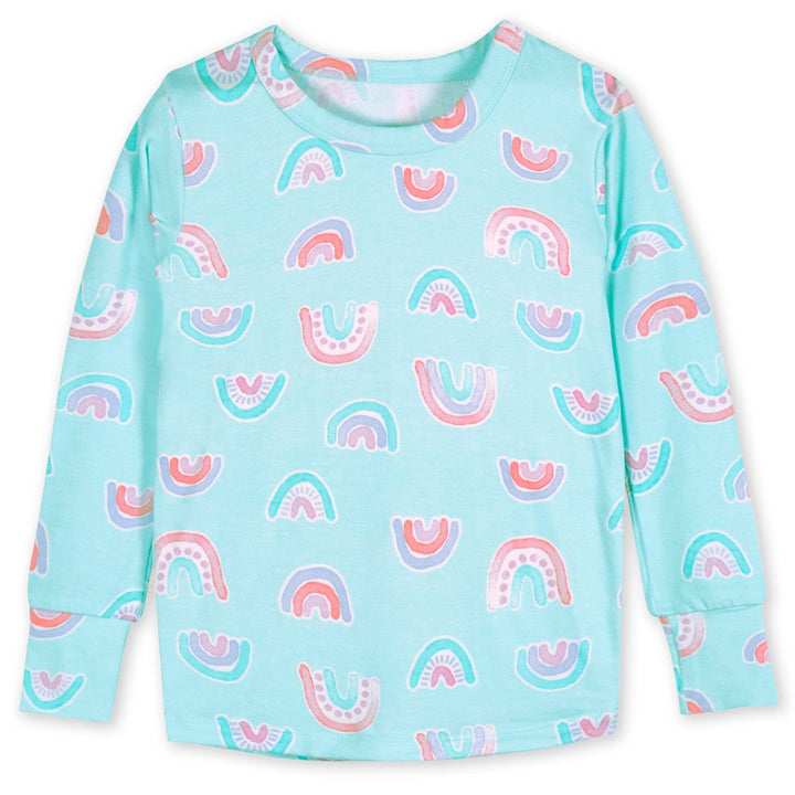 2-Piece Infant & Toddler Rainbow Sky Buttery Soft Viscose Made from Eucalyptus Snug Fit Pajamas