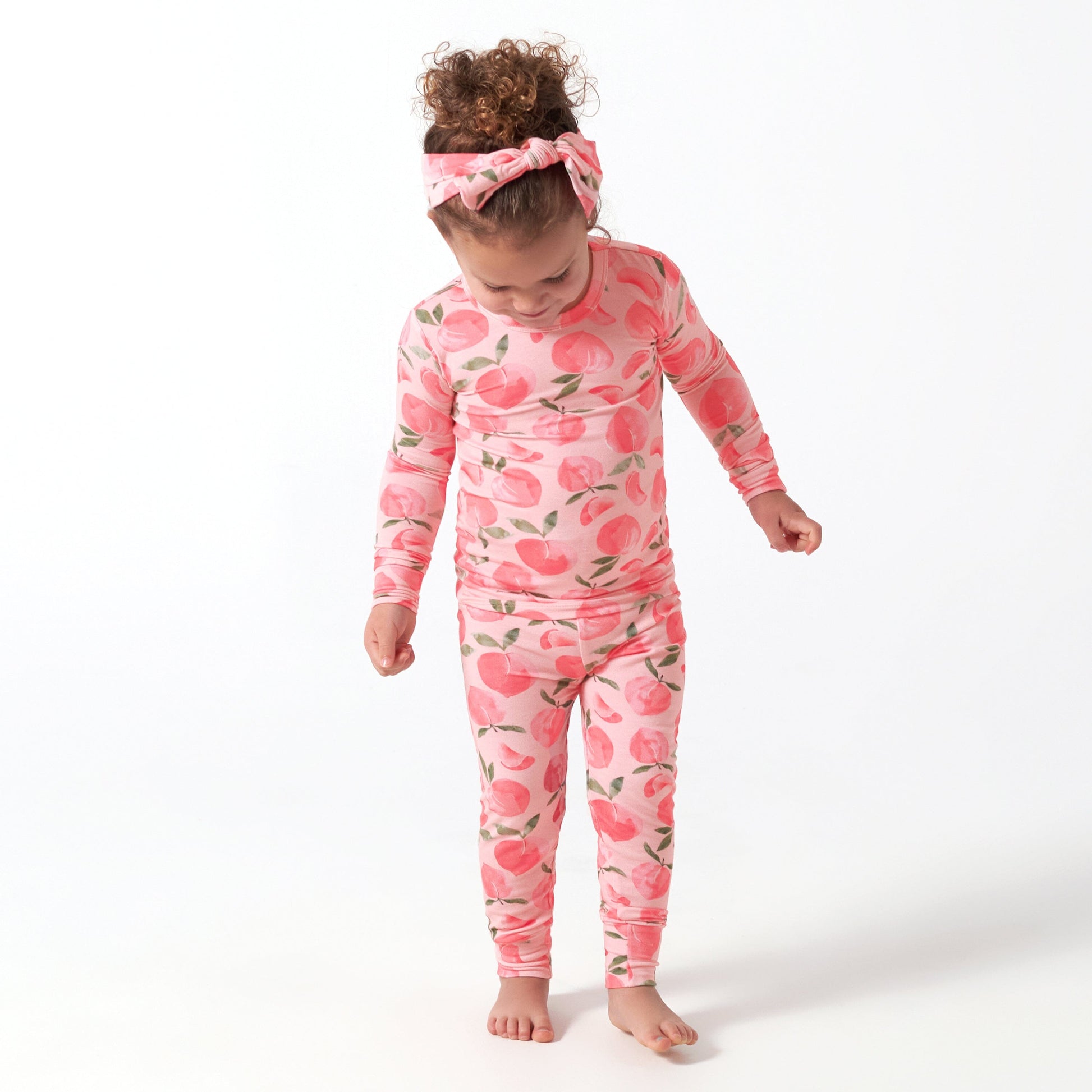 2-Piece Infant & Toddler Girls Just Peachy Buttery-Soft Viscose Made from Eucalyptus Snug Fit Pajamas