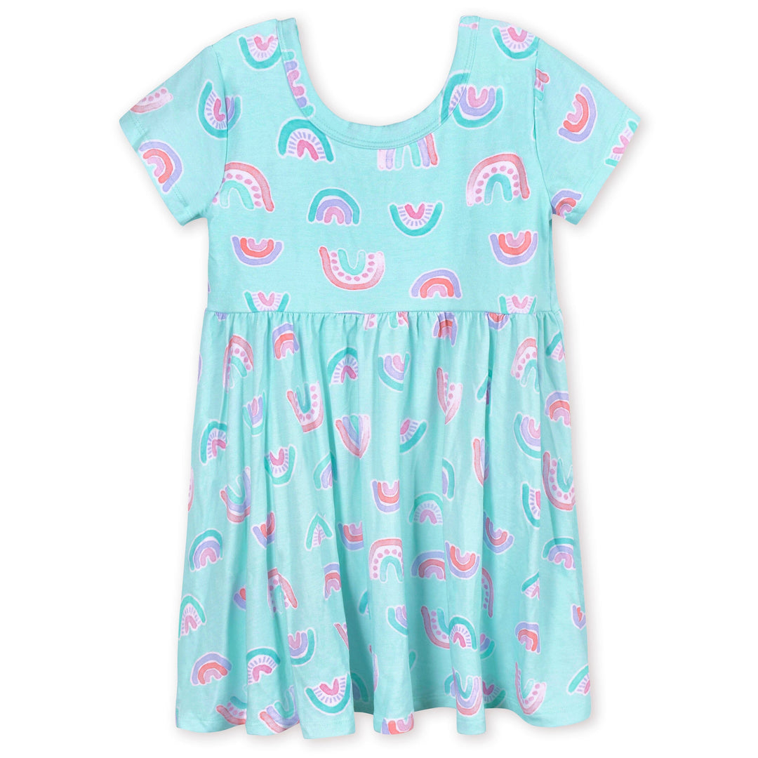 Infant & Toddler Girls Rainbow Sky Buttery Soft Viscose Made from Eucalyptus Twirl Dress