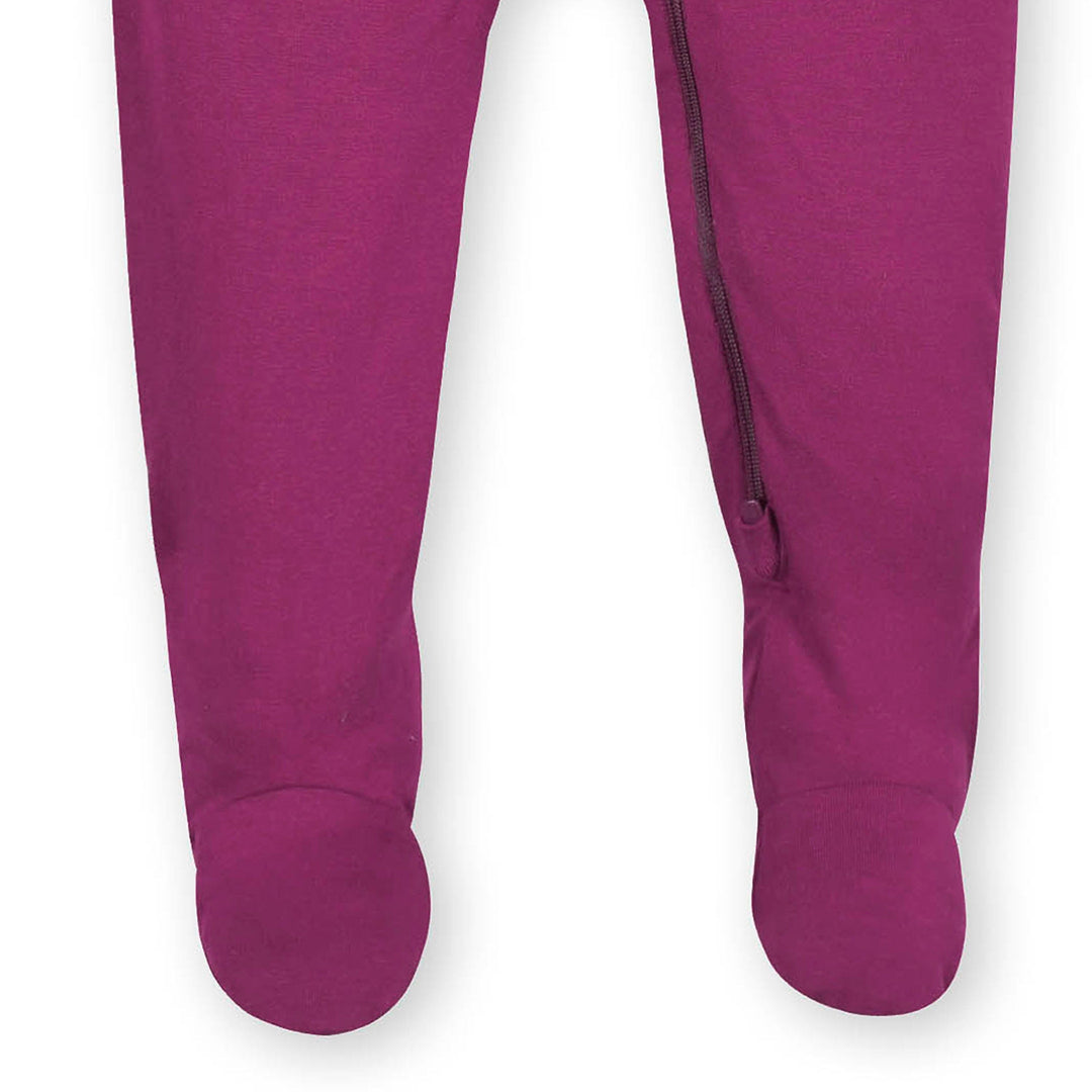 Baby & Toddler Raspberry Buttery Soft Viscose Made from Eucalyptus Snug Fit Footed Pajamas