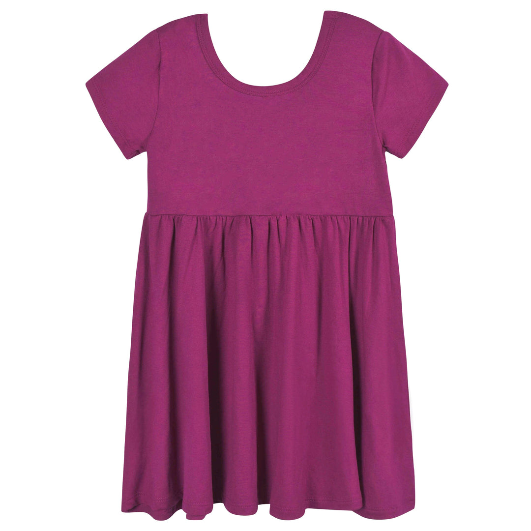 Infant & Toddler Girls Wine Buttery-Soft Viscose Made from Eucalyptus Twirl Dress