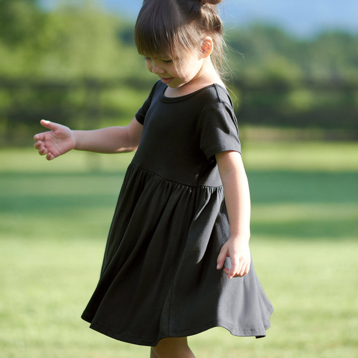 Infant & Toddler Girls Shadow Buttery Soft Viscose Made from Eucalyptus Twirl Dress