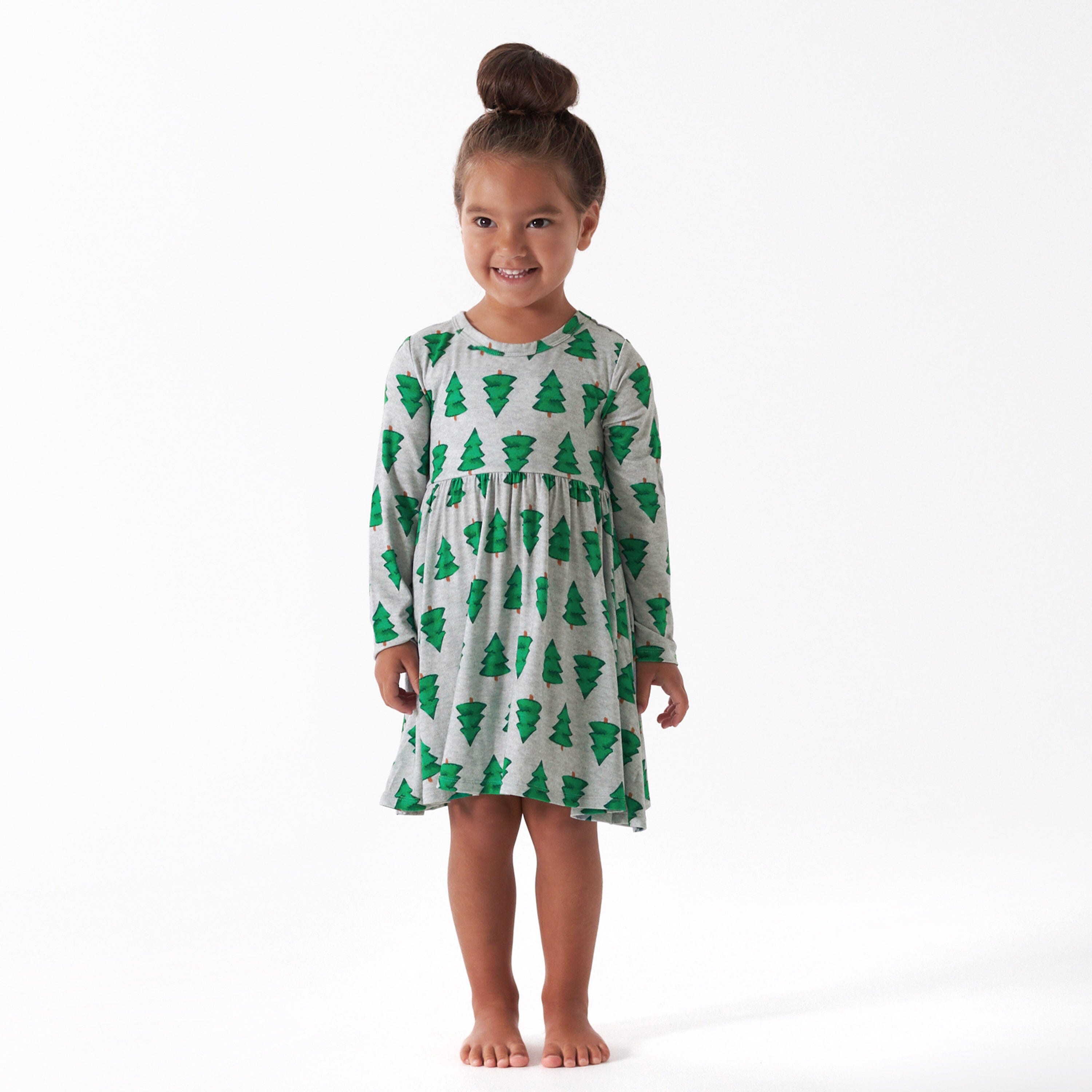christmas tree dress toddler Christmas Tree Print Dress