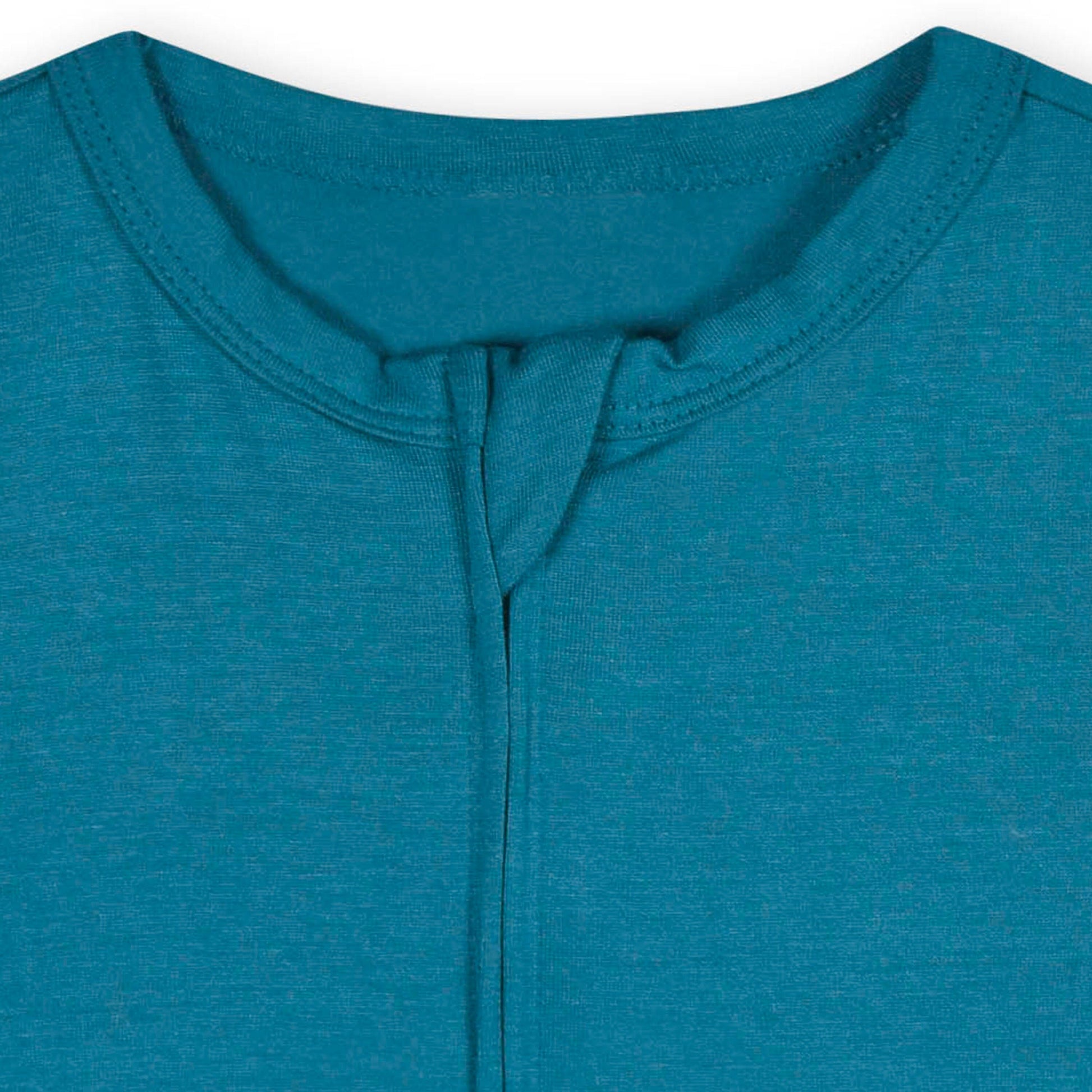 Baby Teal Buttery-Soft Viscose Made from Eucalyptus Snug Fit Romper