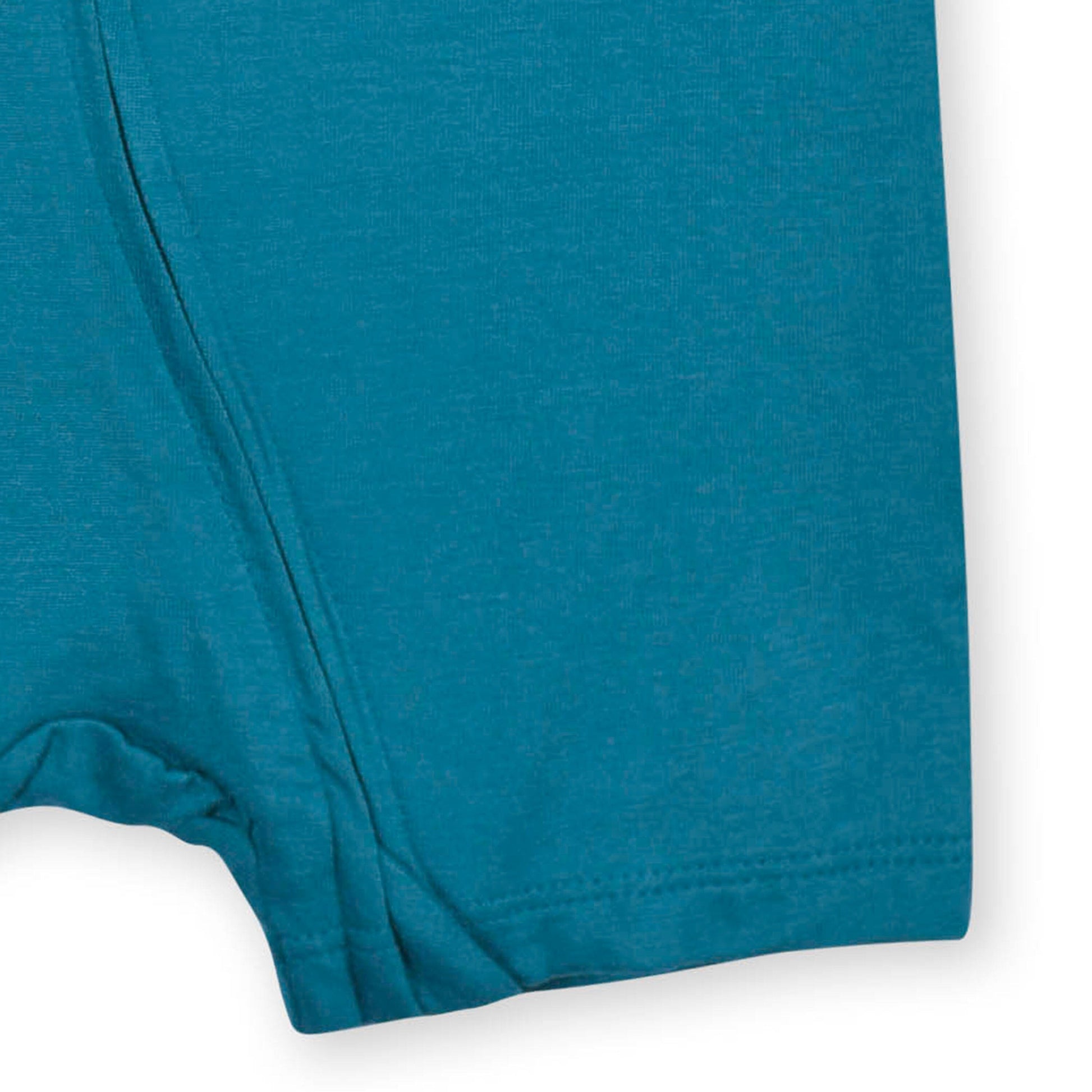 Baby Teal Buttery-Soft Viscose Made from Eucalyptus Snug Fit Romper