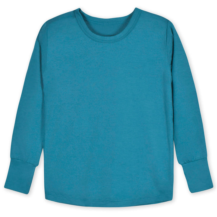 2-Piece Infant & Toddler Teal Buttery-Soft Viscose Made from Eucalyptus Snug Fit Pajamas